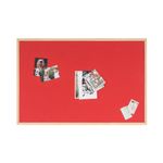 Bi-Office Double-Sided Board Cork Red Felt Pine Frame 60x40cm FB0310010