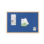 Earth Executive Felt Noticeboard 90x60cm Blue Oak MDF Frame FB0743239