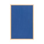 Earth Executive Felt Noticeboard 60x45cm Blue Oak MDF Frame FB0443239