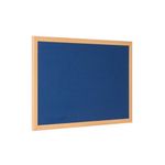 Earth Prime Felt Noticeboard 60x45cm Blue Oak MDF Frame FB0443233