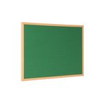 Earth Executive Felt Noticeboard 120x90cm Green Oak MDF Frame FB1444239