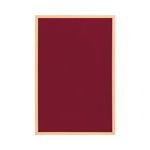 Bi-Office Earth Prime Felt Notice Board Oak MDF Frame Burgundy 120x90cm FB1433239