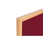 Bi-Office Earth Prime Felt Notice Board Oak MDF Frame Burgundy 120x90cm FB1433239
