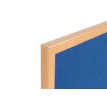 Bi-Office Earth Executive Felt Notice Board Oak MDF Frame Blue 120x90cm FB1443239
