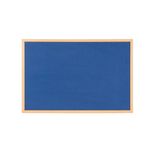 Bi-Office Earth Executive Felt Notice Board Oak MDF Frame Blue 150x120cm FB5143239