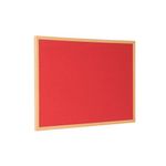 Earth Executive Felt Noticeboard 120x120cm Red Oak MDF Frame FB6546239