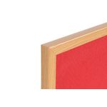 Earth Executive Felt Noticeboard 120x120cm Red Oak MDF Frame FB6546239