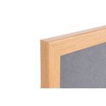 Earth Prime Felt Noticeboard 240x120cm Grey Oak MDF Frame FB8642233