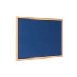 Earth Executive Felt Noticeboard 180x120cm Blue Oak MDF Frame FB8543239