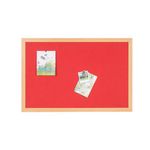 Earth Prime Felt Noticeboard 180x120cm Red Oak MDF Frame FB8546233