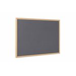 Earth Executive Felt Noticeboard 180x120cm Grey Oak MDF Frame FB8542239
