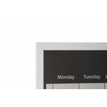 Bi-Office Magnetic Weekly Silver Finish Planner Grey Frame 60x40cm mm03108529