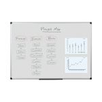 Bi-Office Maya Non-Magnetic Drywipe Whiteboard 2400x1200mm 9180015