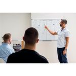 Bi-Office Maya Non-Magnetic Drywipe Whiteboard 2400x1200mm 9180015