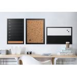 Bi-Office Black/White Message Boards Black Frame (Pack of 3) SOR-033