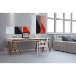 Bi-Office Glass Magnetic Board Black Surface Frameless 48x48cm GL150201