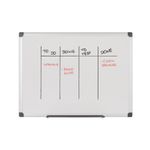 Bi-Office Maya Drywipe Double-Sided Board Plain/Gridded 180x120cm MA2721170