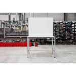 Bi-Office Industrial Desk Magnetic Whiteboard Lacquered Steel 120x90cm SD162606