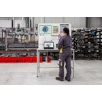 Bi-Office Industrial Desk Magnetic Whiteboard Lacquered Steel 120x90cm SD162606