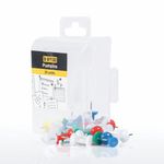 Bi-Office Push Pins Assorted Colours (Pack of 25) PI0523