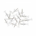 Bi-Office Push Pins Clear/Transparent (Pack of 25) PI0522