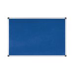 Bi-Office Aluminium Trim Felt Notice Board 1200x900mm Blue FA0543170-999