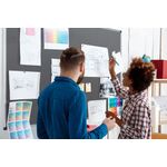 Bi-Office Felt Noticeboard 60x90cm Aluminium Frame Grey FA0342170