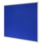 Earth Maya Felt Noticeboard 120x90cm Blue Aluminium Frame FA0543790
