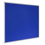 Earth Maya Felt Noticeboard 180x120cm Blue Aluminium Frame FA2743790