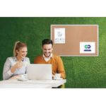 Earth Maya Cork Noticeboard 180x90cm Cork Surface Aluminium Frame CA071790