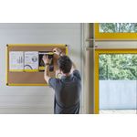 Bi-Office Industrial Ultrabrite Cork Board Yellow Aluminium Frame 200x100cm CA2211721