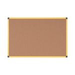 Bi-Office Industrial Ultrabrite Cork Board Yellow Aluminium Frame 180x90cm CA0711721