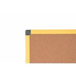 Bi-Office Industrial Ultrabrite Cork Board Yellow Aluminium Frame 180x90cm CA0711721