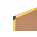 Bi-Office Industrial Ultrabrite Cork Board Yellow Aluminium Frame 120x90cm CA0511721