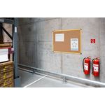 Bi-Office Industrial Ultrabrite Cork Board Yellow Aluminium Frame 120x90cm CA0511721