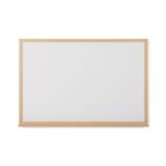 Earth Prime Non-Magnetic Whiteboard 90x60cm Oak MDF Frame MB07002318