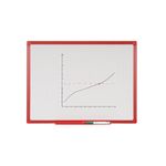 Bi-Office Maya Drywipe Gridded Whiteboard Red Frame 180x120cm MB8521206