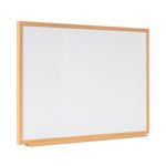 Earth Executive Non-Magnetic Whiteboard 90x60cm Oak MDF Frame MB07002319
