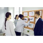 Earth Executive Cork Noticeboard 60x45cm Cork Surface Oak MDF Frame SF142001239