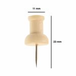 Bi-Office Wooden Push Pins (Pack of 20 PI3203