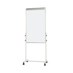 Bi-Office White Portable Duo Board and Flipchart Easel EA4724075