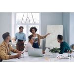 Bi-Office Business Glass Mobile Easel Non-Magnetic 70x100cm GEA4850126