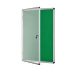 Bi-Office Enclore Display Case Green Felt Acrylic Aluminium Frame 15xA4 VT640102150