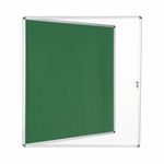 Bi-Office Enclore Display Case Green Felt Acrylic Aluminium Frame 20xA4 VT740102150