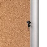 Bi-Office Mastervision Display Case Cork Glass Door Aluminium Frame 9xA4 VT630501750