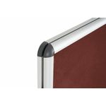 Bi-Office Enclore Display Case Burgundy Felt Acrylic Aluminium Frame 15xA4 VT640106150