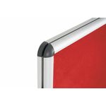 Bi-Office Enclore Display Case Red Felt Acrylic Aluminium Frame 12xA4 VT660105150
