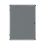 Bi-Office Enclore Felt Indoor Lockable Glazed Case 720x981x35mm Grey VT630103150