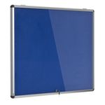 Bi-Office Enclore Top Hinged Display Case Blue Lockable Door 6xA4 VT340107150