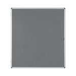 Bi-Office Enclore Display Case Grey Felt Acrylic Aluminium Frame 20xA4 VT740103150